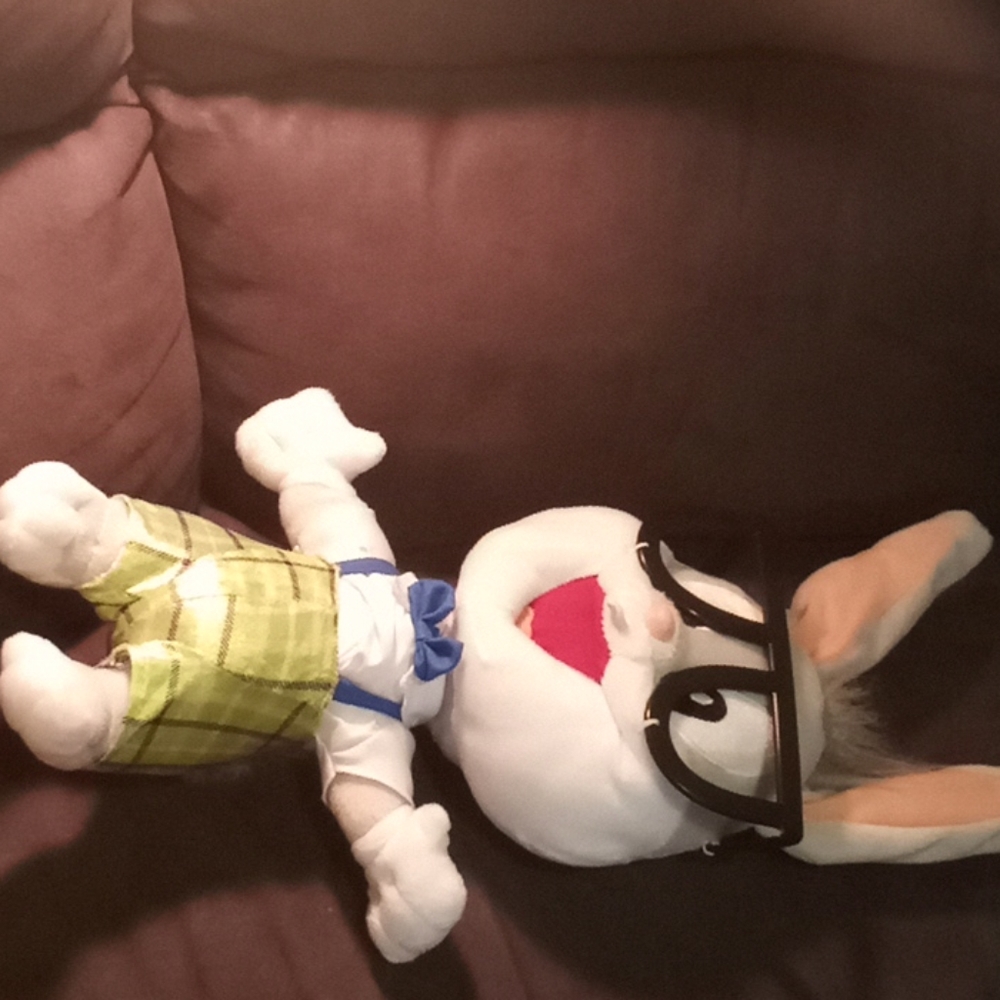Looney Toons Rare Buggs Bunnie Baby Nerd Plush